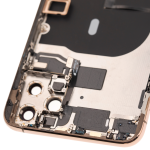 Apple iPhone 11 Pro Max Housing with Small Parts (No Charger Flex) - Gold Pulled A