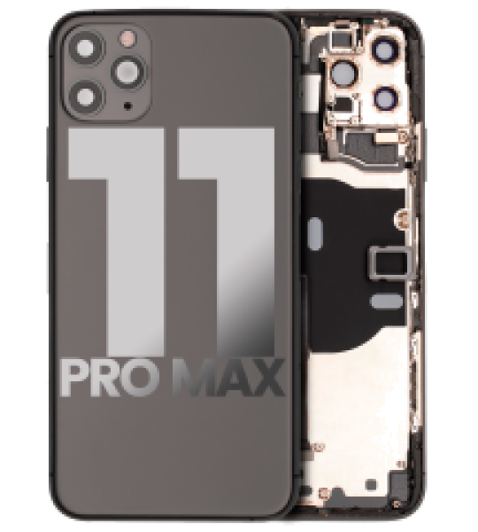 Apple iPhone 11 Pro Max Housing with Small Parts (No Charger Flex) - Space Gray Pulled A