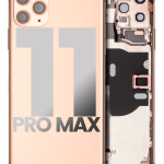 Apple iPhone 11 Pro Max Housing with Small Parts (No Charger Flex) - Gold Pulled A