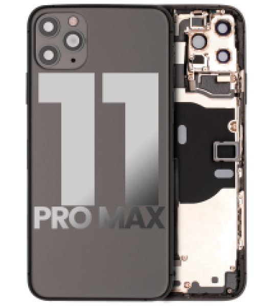 Apple iPhone 11 Pro Max Housing with Small Parts (No Charger Flex) - Space Gray Pulled B