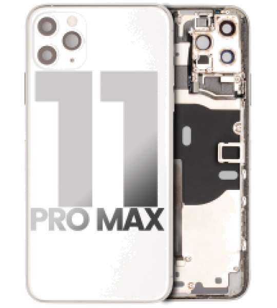 Apple iPhone 11 Pro Max Housing with Small Parts (No Charger Flex) - Silver Pulled B