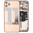 Apple iPhone 11 Pro Max Housing with Small Parts (No Charger Flex) - Gold Pulled C