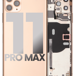 Apple iPhone 11 Pro Max Housing with Small Parts (No Charger Flex) - Gold Pulled C
