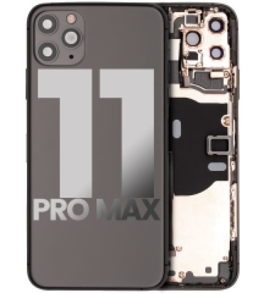 Apple iPhone 11 Pro Max Housing with Small Parts (No Charger Flex) - Space Gray Pulled C