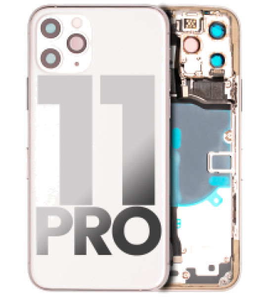 Apple iPhone 11 Pro Housing with Small Parts (No Charger Flex) - Silver Pulled A