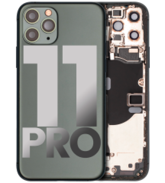 Apple iPhone 11 Pro Housing with Small Parts (No Charger Flex) - Midnight Green Pulled A