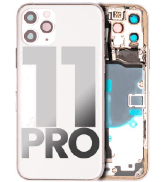 Apple iPhone 11 Pro Housing with Small Parts (No Charger Flex) - Silver Pulled B