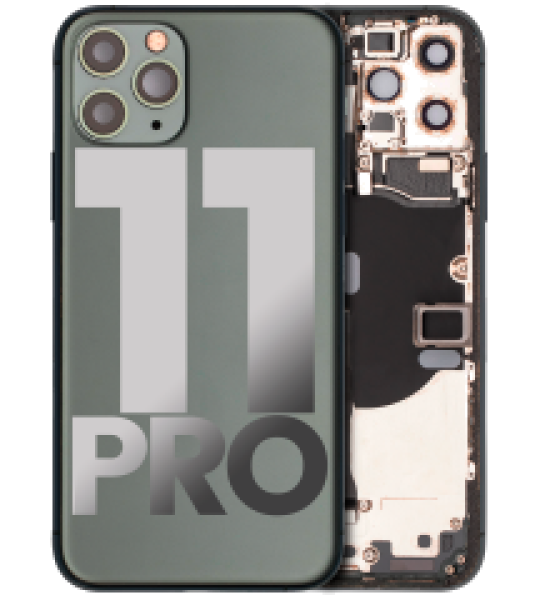 Apple iPhone 11 Pro Housing with Small Parts (No Charger Flex) - Midnight Green Pulled C