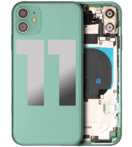 Apple iPhone 11 Housing with Small Parts (No Charger Flex) - Green Pulled A
