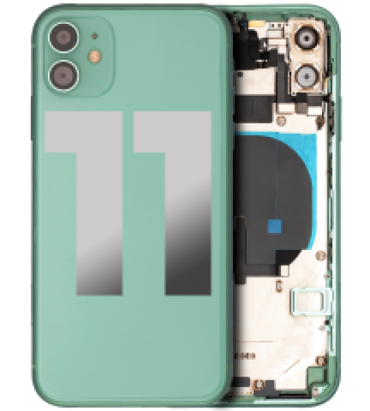 Apple iPhone 11 Housing with Small Parts (No Charger Flex) - Green Pulled B