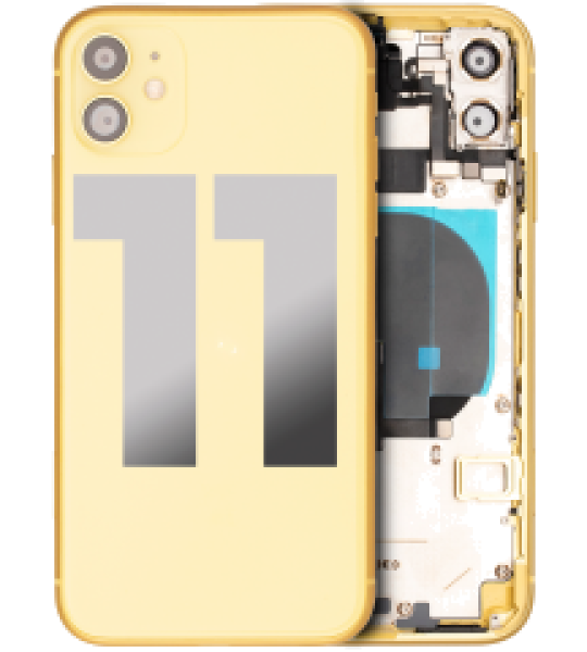 Apple iPhone 11 Housing with Small Parts (No Charger Flex) - Yellow Pulled B