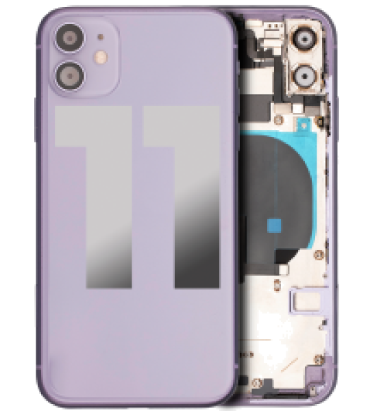 Apple iPhone 11 Housing with Small Parts (No Charger Flex) - Purple Pulled B