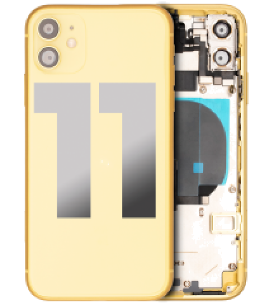 Apple iPhone 11 Housing with Small Parts (No Charger Flex) - Yellow Pulled C