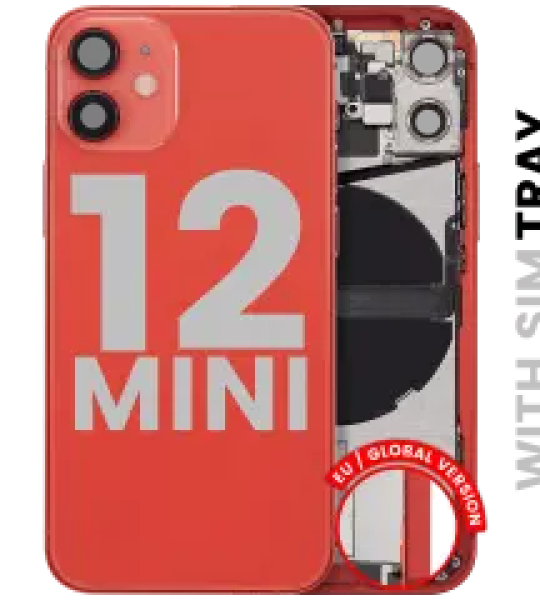 Apple iPhone 12 Mini Housing with Small Parts - Red Pulled A