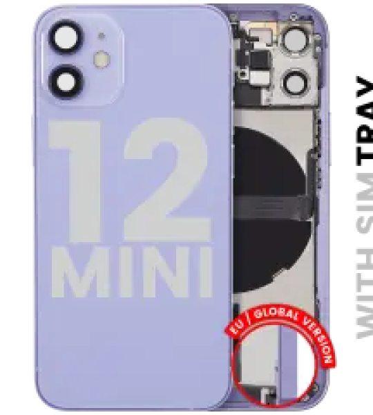 Apple iPhone 12 Mini Housing with Small Parts - Purple Pulled B