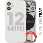 Apple iPhone 12 Mini Housing with Small Parts - White Pulled B