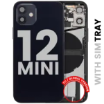 Apple iPhone 12 Mini Housing with Small Parts - Black Pulled C