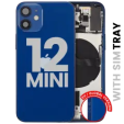 Apple iPhone 12 Mini Housing with Small Parts (No Charger Flex) - Blue Pulled A