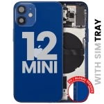 Apple iPhone 12 Mini Housing with Small Parts (No Charger Flex) - Blue Pulled A