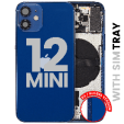 Apple iPhone 12 Mini Housing with Small Parts (No Charger Flex) - Blue Pulled B