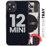 Apple iPhone 12 Mini Housing with Small Parts (No Charger Flex) - Black Pulled B