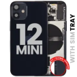 Apple iPhone 12 Mini Housing with Small Parts (No Charger Flex) - Black Pulled C