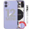 Apple iPhone 12 Mini Housing with Small Parts (No Charger Flex) - Purple Pulled B