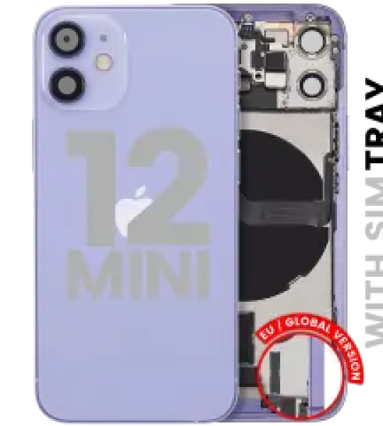 Apple iPhone 12 Mini Housing with Small Parts - Purple Pulled B