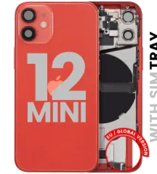 Apple iPhone 12 Mini Housing with Small Parts - Red Pulled B