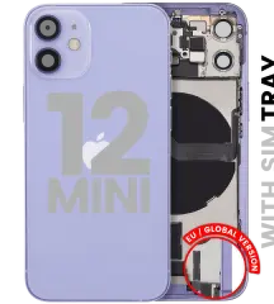 Apple iPhone 12 Mini Housing with Small Parts - Purple Pulled C