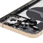 Apple iPhone 12 Pro Max Housing with Small Parts (No Charger Flex) - Gold Pulled B