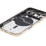 Apple iPhone 12 Pro Max Housing with Small Parts (No Charger Flex) - Gold Pulled B