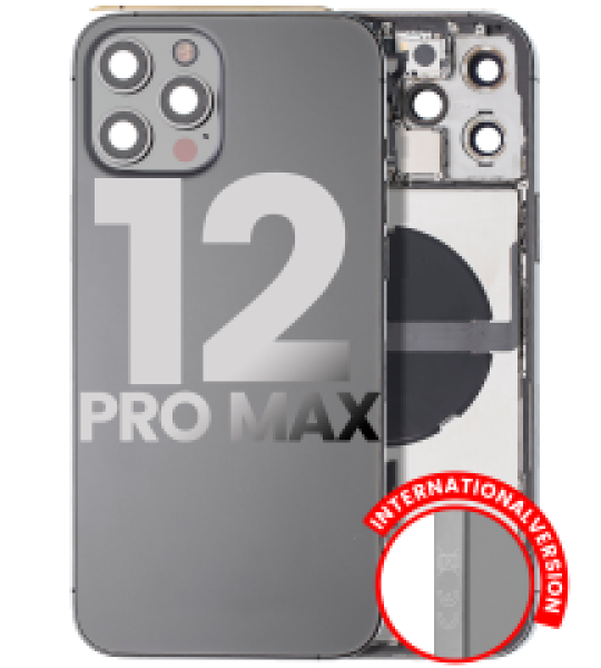 Apple iPhone 12 Pro Max Housing with Small Parts (No Charger Flex) - Graphite Pulled A