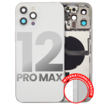 Apple iPhone 12 Pro Max Housing with Small Parts (No Charger Flex) - Silver Pulled C