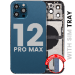 Apple iPhone 12 Pro Max Housing with Small Parts - Pacific Blue Pulled C