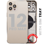 Apple iPhone 12 Pro Max Housing with Small Parts - Gold Pulled C