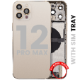 Apple iPhone 12 Pro Max Housing with Small Parts - Gold Pulled B