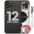 Apple iPhone 12 Pro Max Housing with Small Parts (No Charger Flex) - Graphite Pulled A