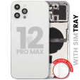 Apple iPhone 12 Pro Max Housing with Small Parts (No Charger Flex) - Silver Pulled C