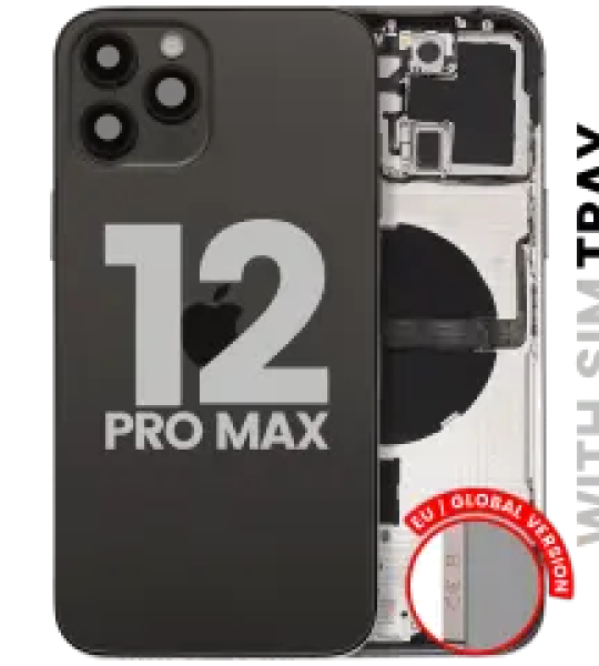 Apple iPhone 12 Pro Max Housing with Small Parts (No Charger Flex) - Graphite Pulled B