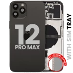 Apple iPhone 12 Pro Max Housing with Small Parts (No Charger Flex) - Graphite Pulled C