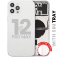 Apple iPhone 12 Pro Max Housing with Small Parts (No Charger Flex) - Silver Pulled A
