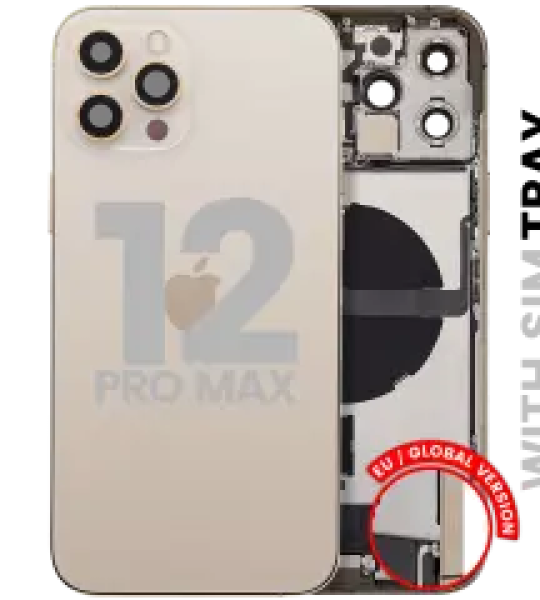 Apple iPhone 12 Pro Max Housing with Small Parts - Gold Pulled A