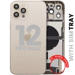 Apple iPhone 12 Pro Max Housing with Small Parts - Gold Pulled A