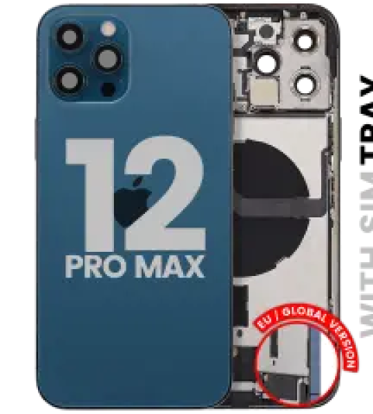 Apple iPhone 12 Pro Max Housing with Small Parts - Pacific Blue Pulled B