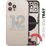 Apple iPhone 12 Pro Max Housing with Small Parts - Gold Pulled C