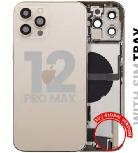 Apple iPhone 12 Pro Max Housing with Small Parts - Gold Pulled C