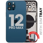 Apple iPhone 12 Pro Max Housing with Small Parts - Pacific Blue Pulled C
