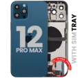 Apple iPhone 12 Pro Max Housing with Small Parts - Pacific Blue Pulled C