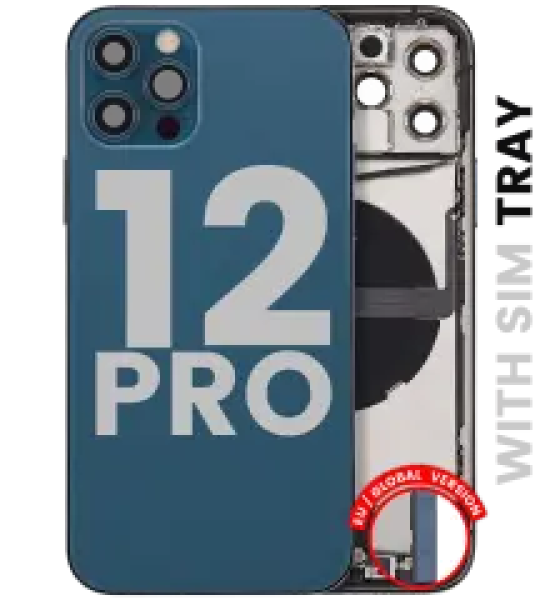 Apple iPhone 12 Pro Housing with Small Parts - Pacific Blue Pulled B